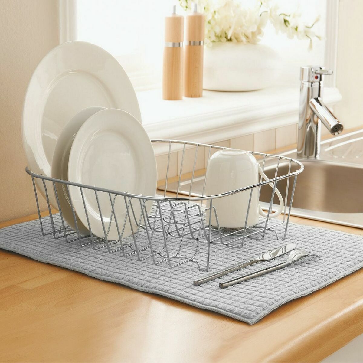 Escurridor para Fregadero Quttin Gris 17 x 59 x 3 cm (12 Unidades)