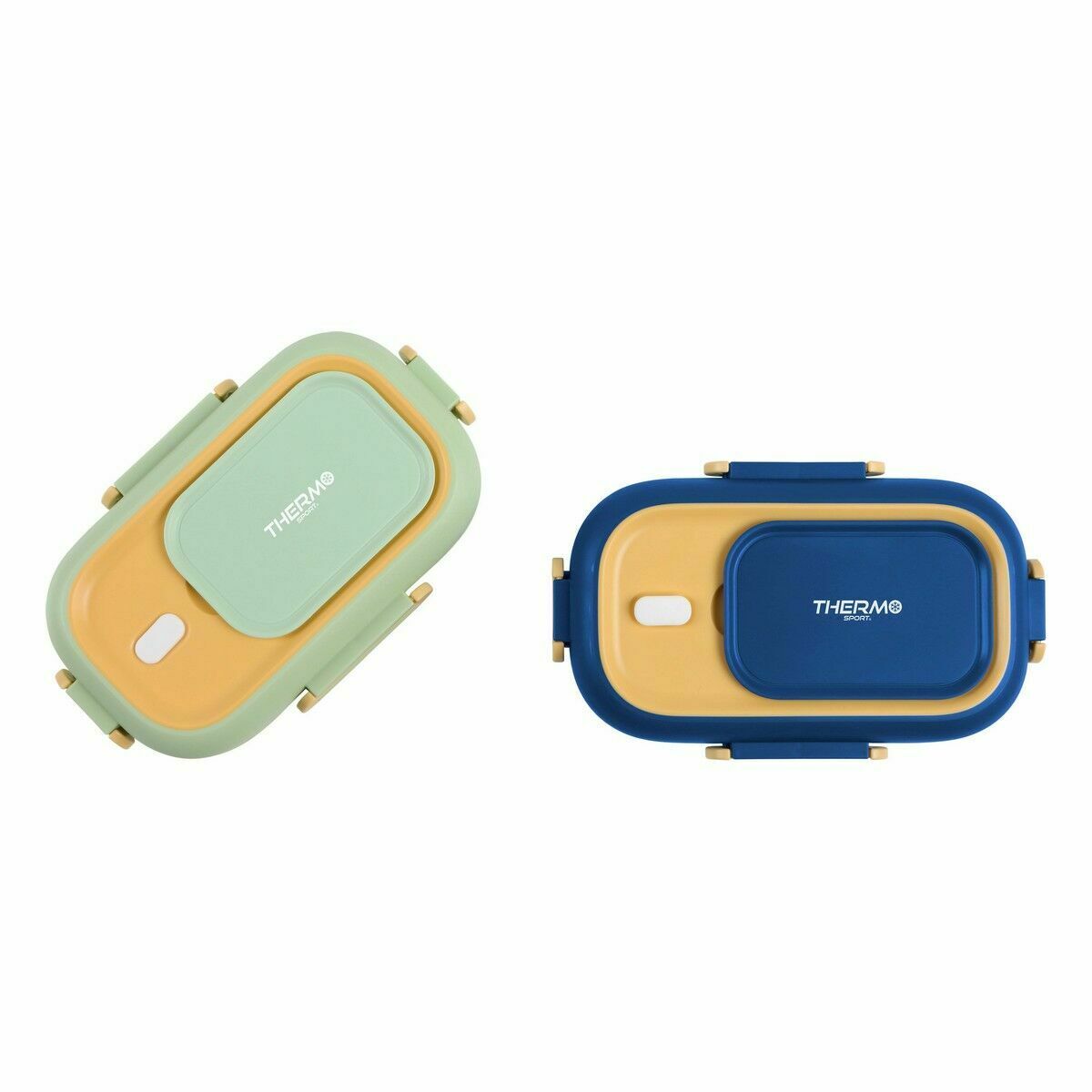 Fiambrera Hermética ThermoSport Acero Plástico Rectangular 550 ml Térmica (6 Unidades)