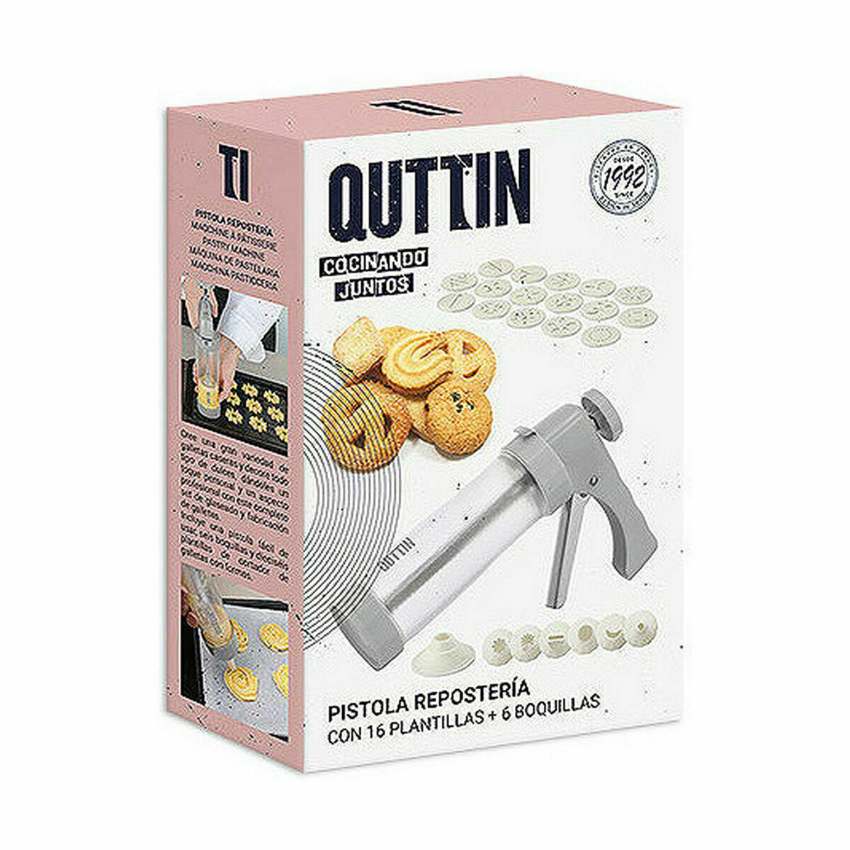 Pistola para hacer galletas Quttin 16 +6