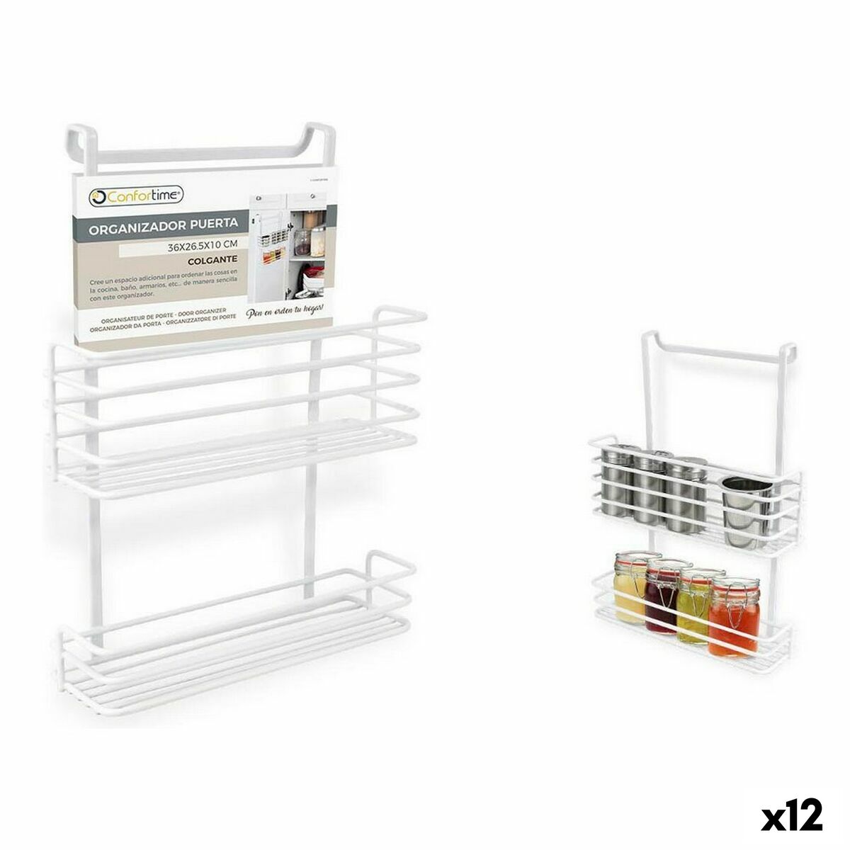 Organizador para Armario de Cocina Confortime 144905 36 x 26,5 x 10 cm Cocina (12 Unidades)