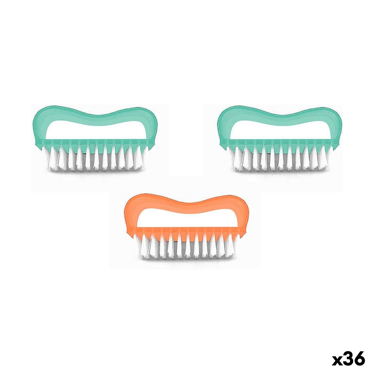 Cepillo Plástico 8 cm (3 Piezas) (36 Unidades)