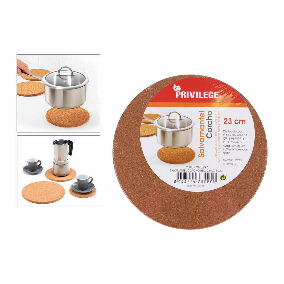 Salvamantel Privilege 23 x 0,75 cm (12 Unidades)