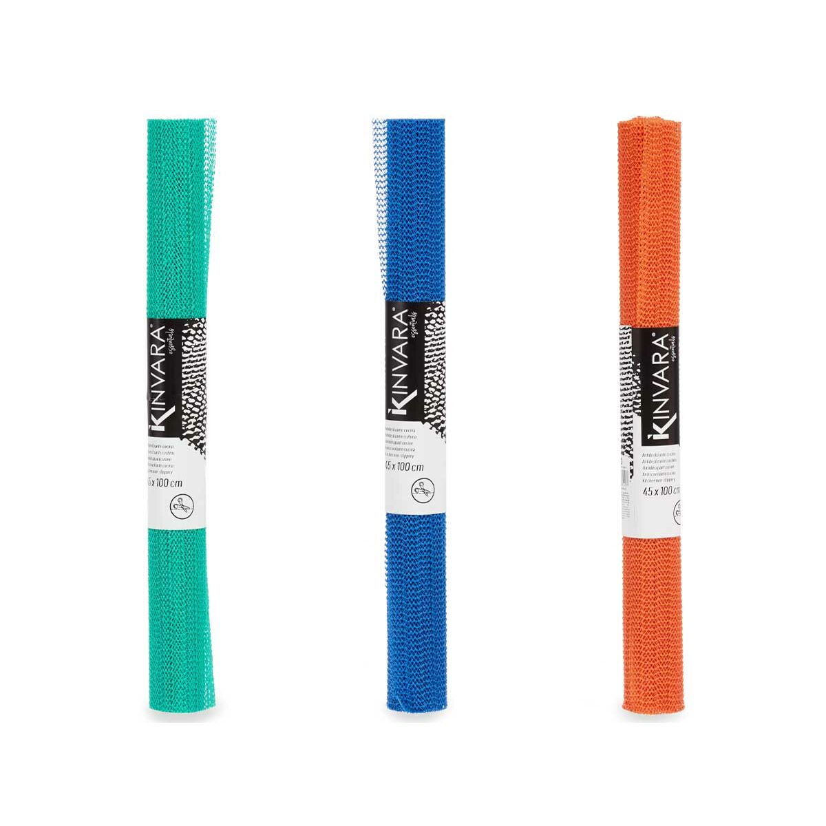 Alfombrilla Antideslizante Kinvara Verde Morado Naranja Goma 45 x 0,1 x 100 cm 4,5 x 45 x 4,5 cm (12 Unidades)