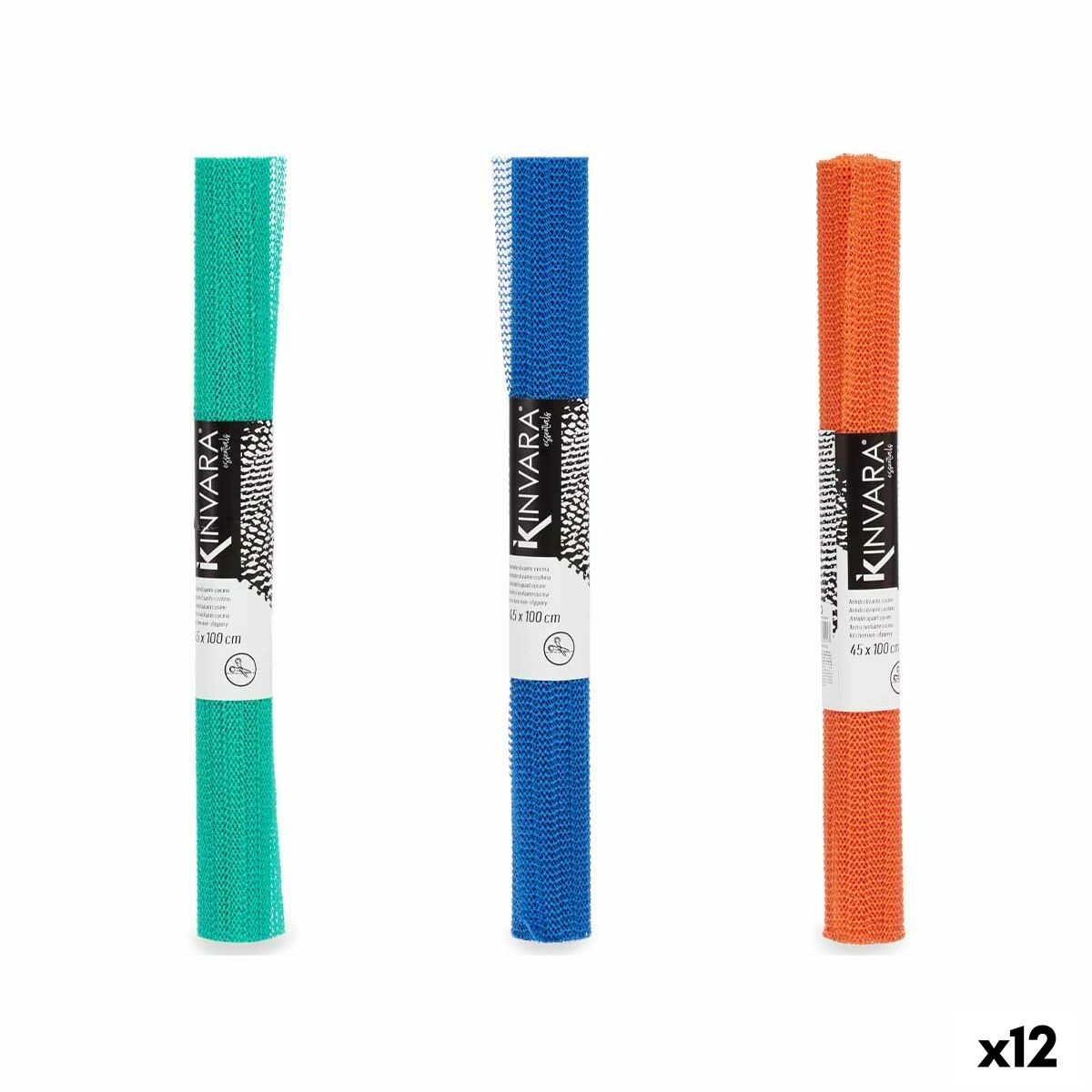 Alfombrilla Antideslizante Kinvara Verde Morado Naranja Goma 45 x 0,1 x 100 cm 4,5 x 45 x 4,5 cm (12 Unidades)