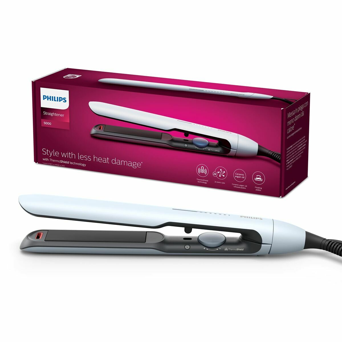 Plancha de Pelo Philips BHS520/00 Blanco Negro