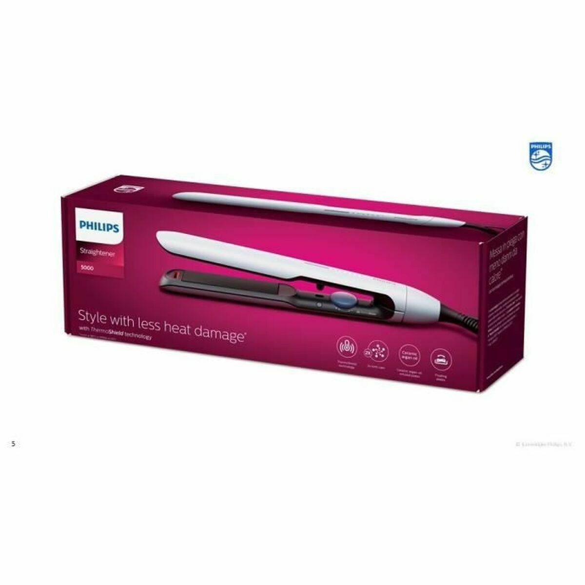 Plancha de Pelo Philips BHS520/00 Blanco Negro