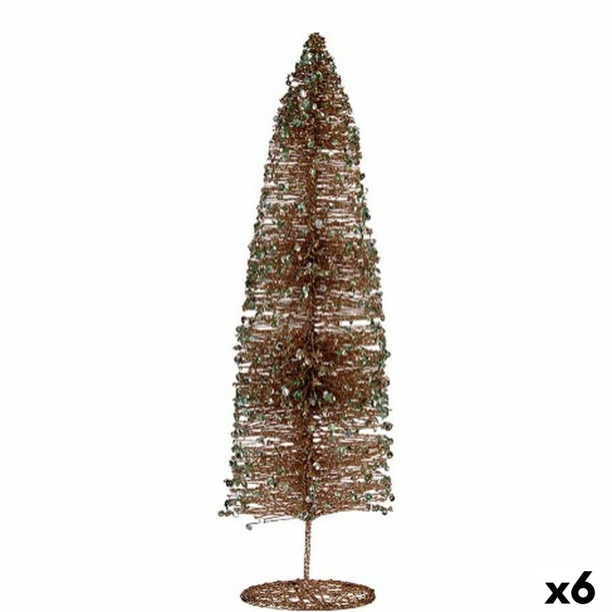 Árbol de Navidad Krist+ Champagne Lentejuelas 10 x 40 x 10 cm (6 Unidades)