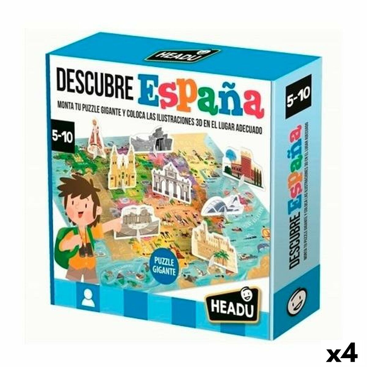 Juego Educativo HEADU Descubre España (4 Unidades)
