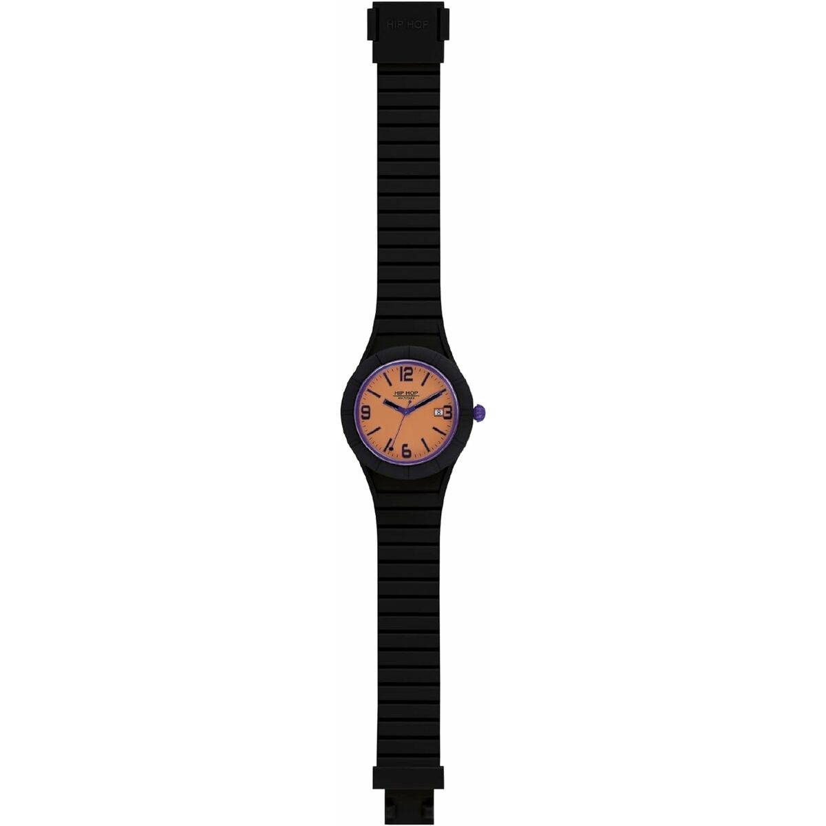 Reloj Hombre Hip Hop HWU1082 Negro Naranja