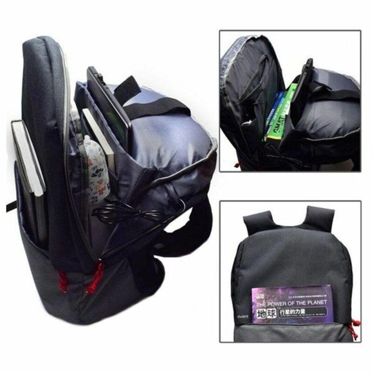 Mochila para Portátil y Tablet Ewent EW2529 Negro Gris 17" 17,3"