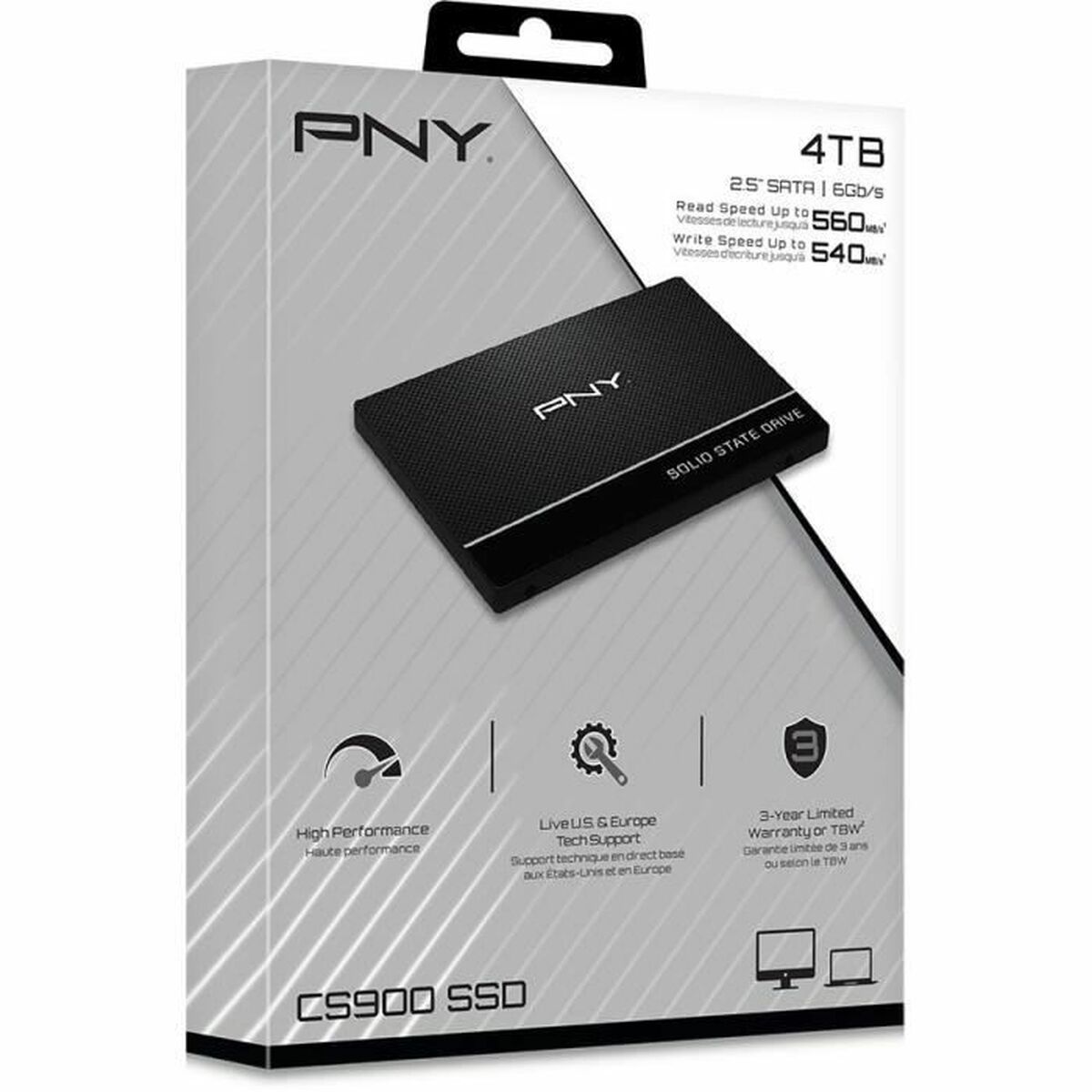 Disco Duro PNY SSD7CS900-4TB-RB 2,5" 4 TB SSD
