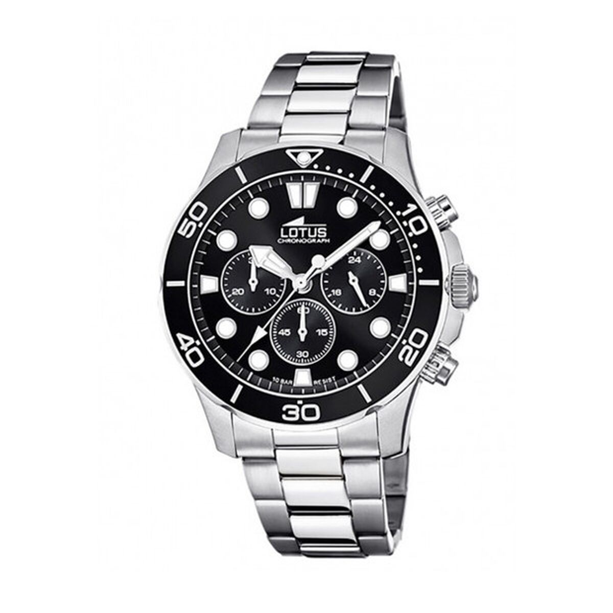 Reloj Hombre Lotus 18756/3 Negro Plateado