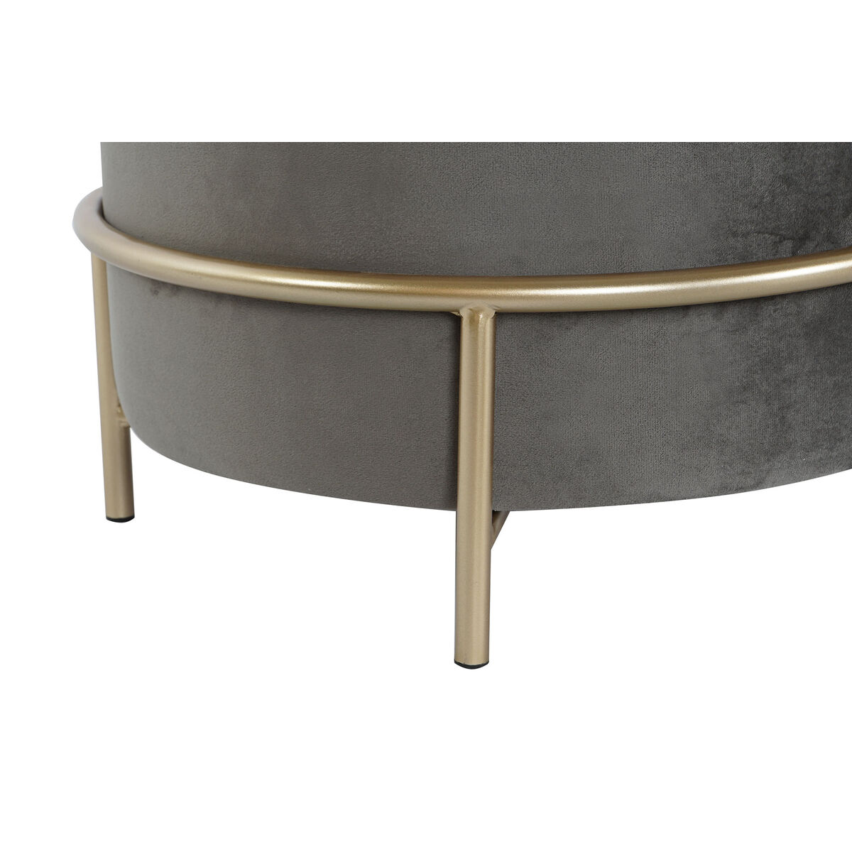 Reposapiés DKD Home Decor Marrón Gris Dorado Metal 48 x 48 x 46 cm