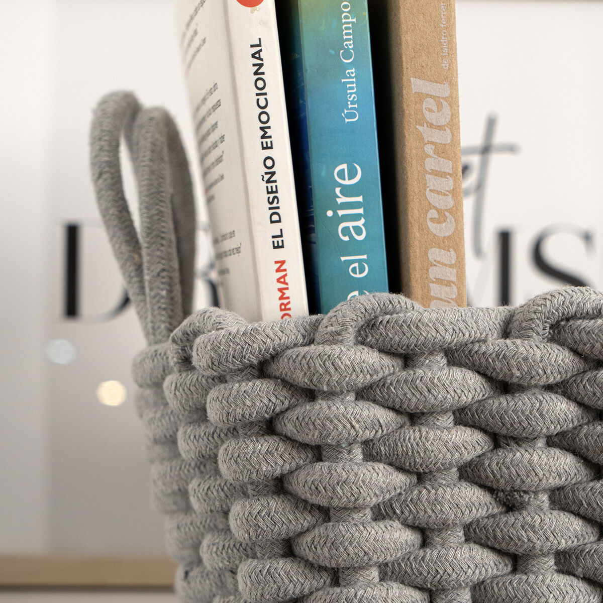 Cesta Multiusos Vinthera Moa Algodón 35 x 25 x 13 cm