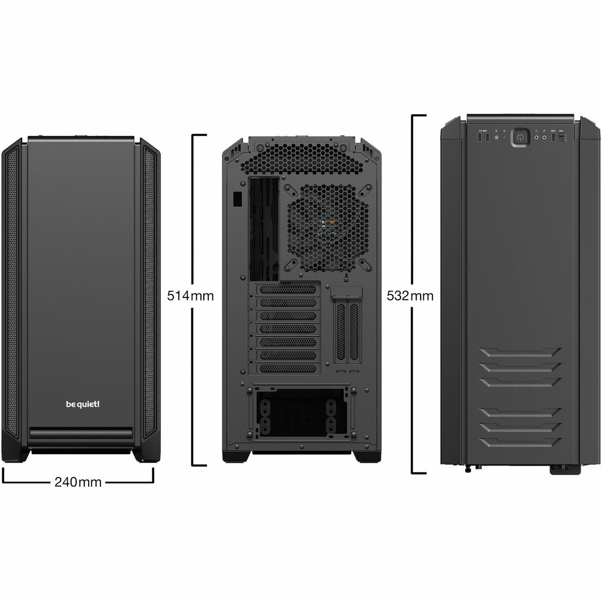 Caja Semitorre ATX Be Quiet! BG026 Negro