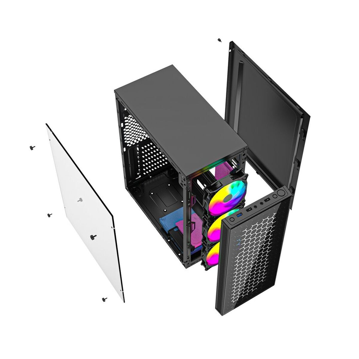 Caja Semitorre ATX GEMBIRD CCC-FC-500 Negro Multicolor