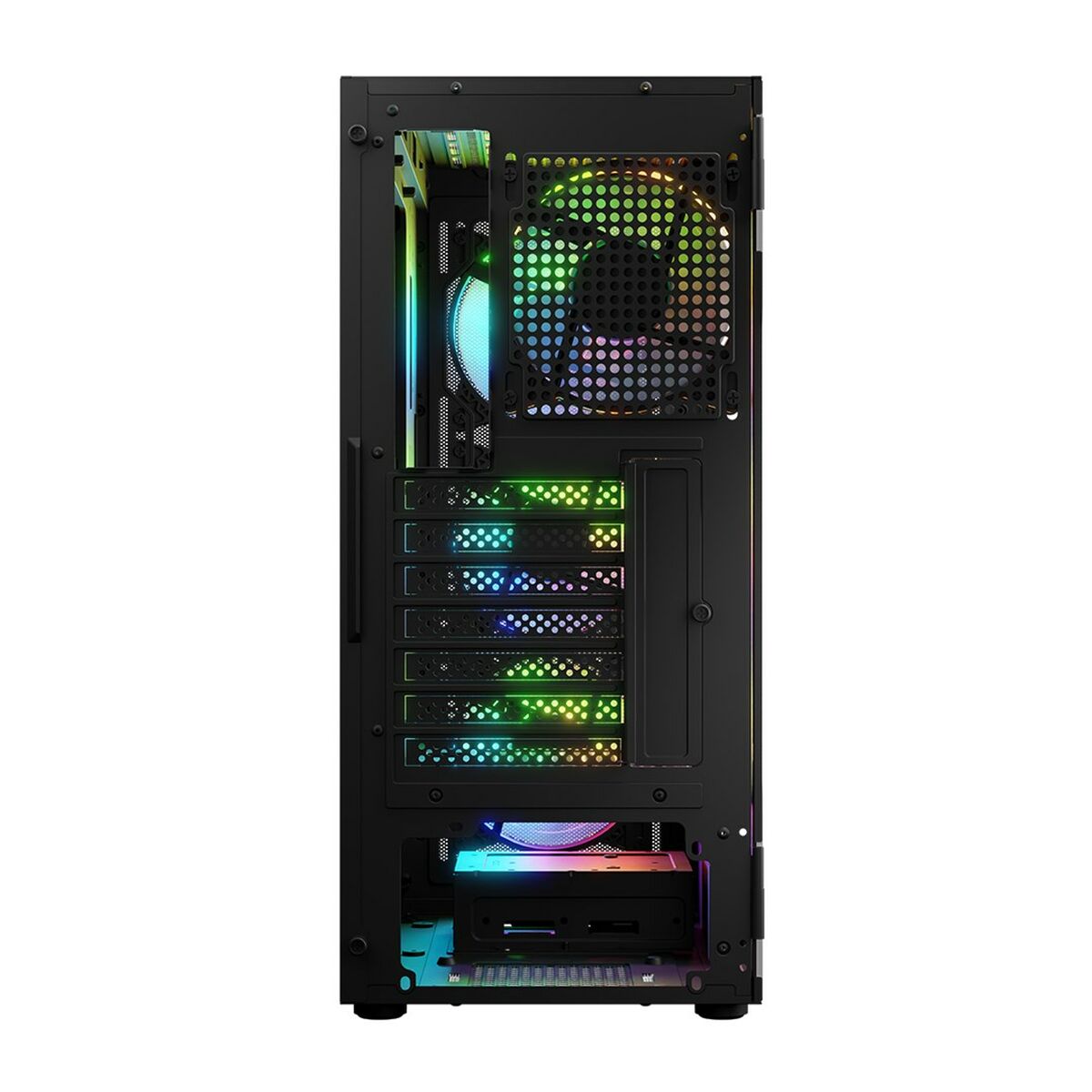 Caja Semitorre ATX Logic PORTOS ARGB Blanco Negro