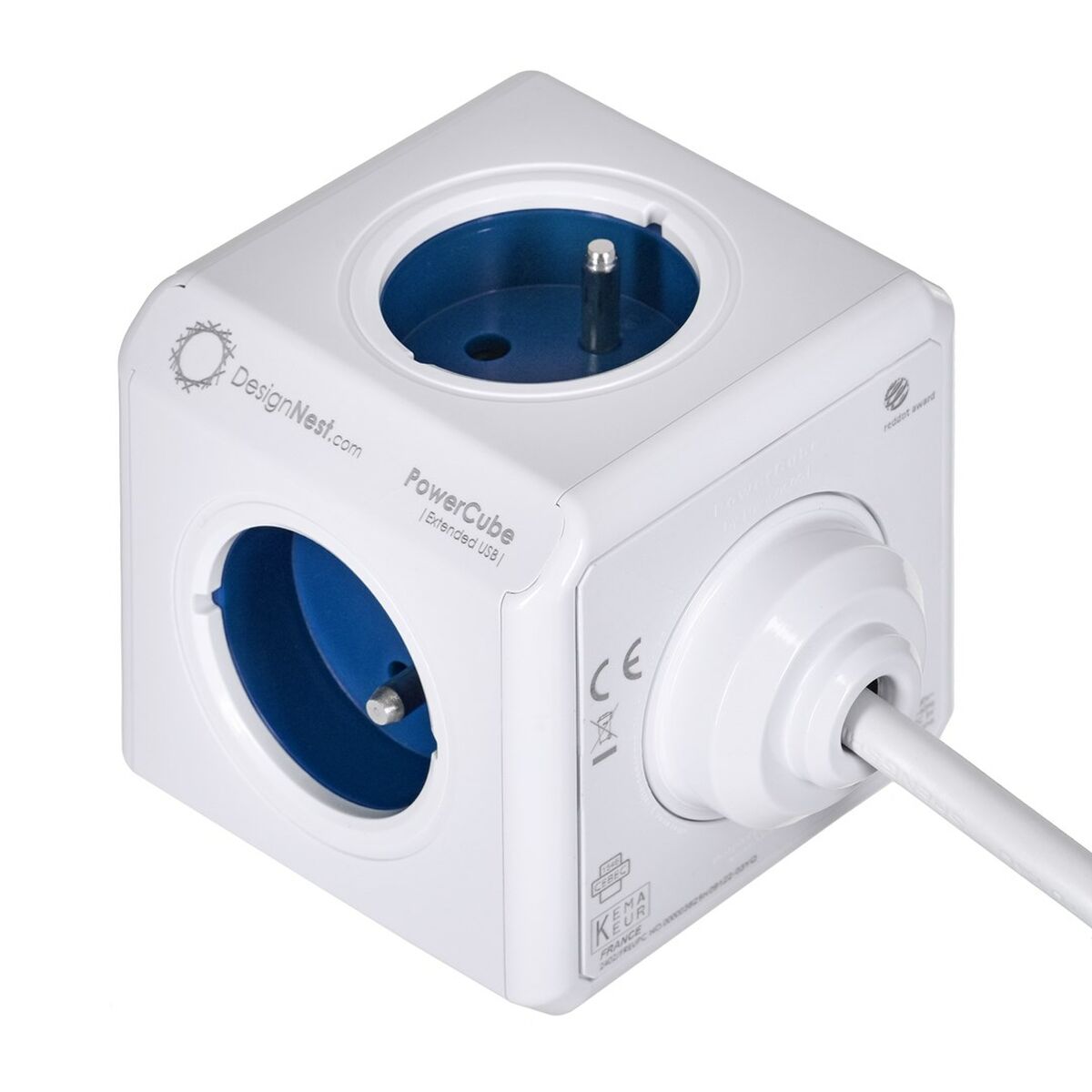 Regleta Enchufes Cubo Allocacoc PowerCube Extended USB Type E Azul (1,5 m)