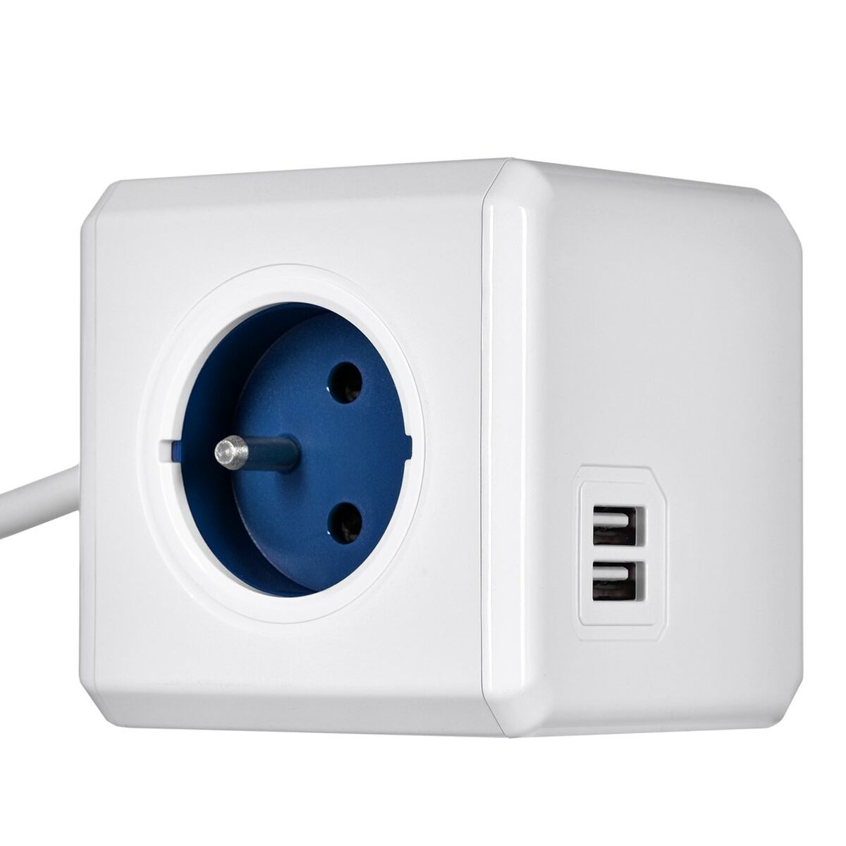 Regleta Enchufes Cubo Allocacoc PowerCube Extended USB Type E Azul (1,5 m)