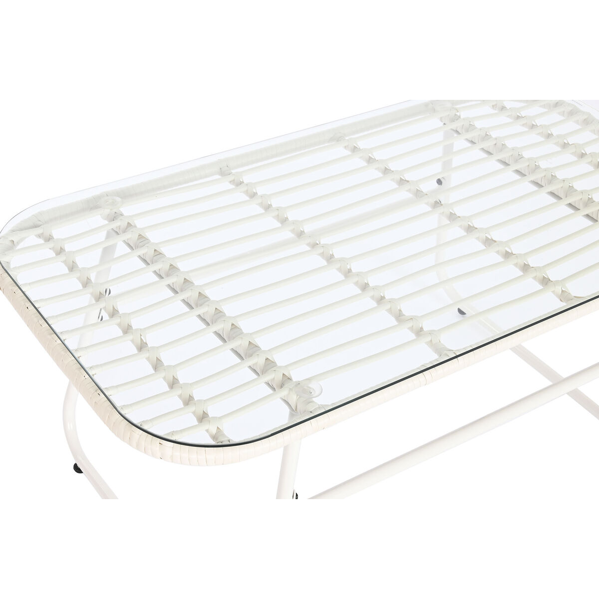 Muebles de Jardín DKD Home Decor Blanco 124 x 74 x 84 cm (4 Piezas)