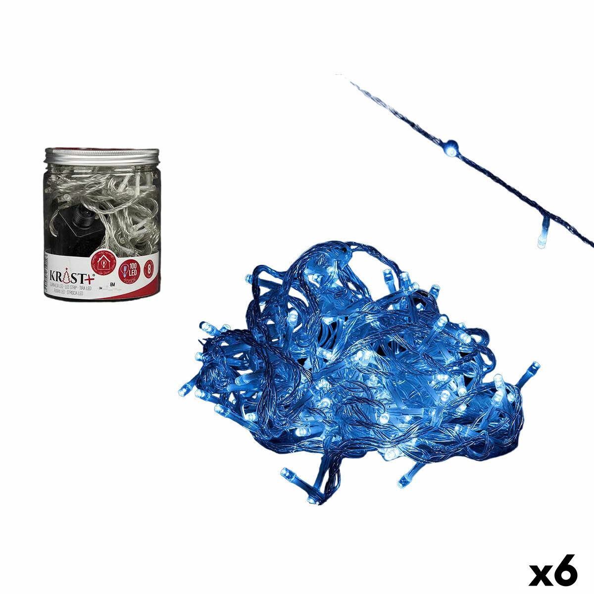 Guirnalda de Luces LED Krist+ 3,6 W 8 m 10 x 11 x 10 cm Luz fría (6 Unidades)