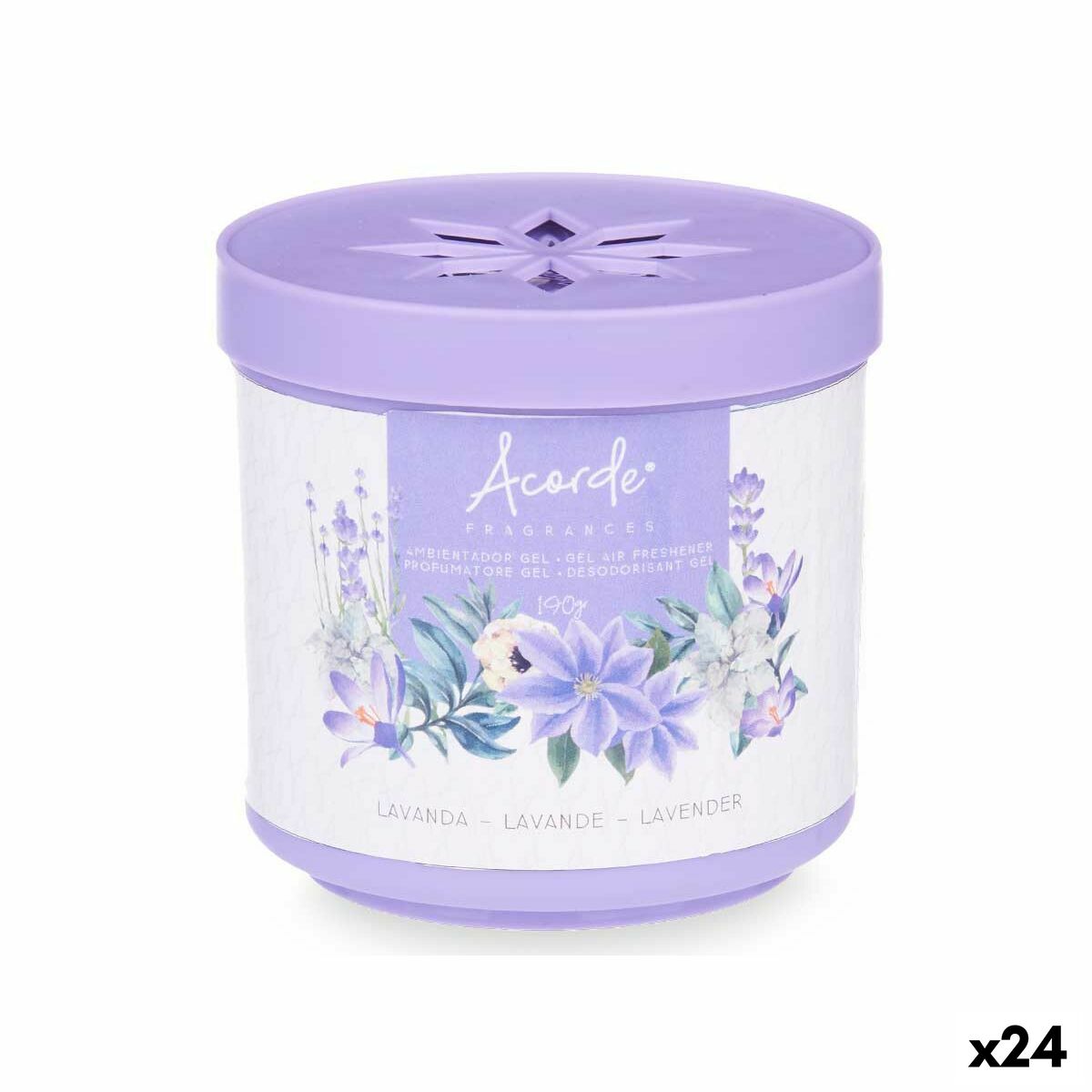 Ambientador Acorde Lavanda 190 g (24 Unidades)