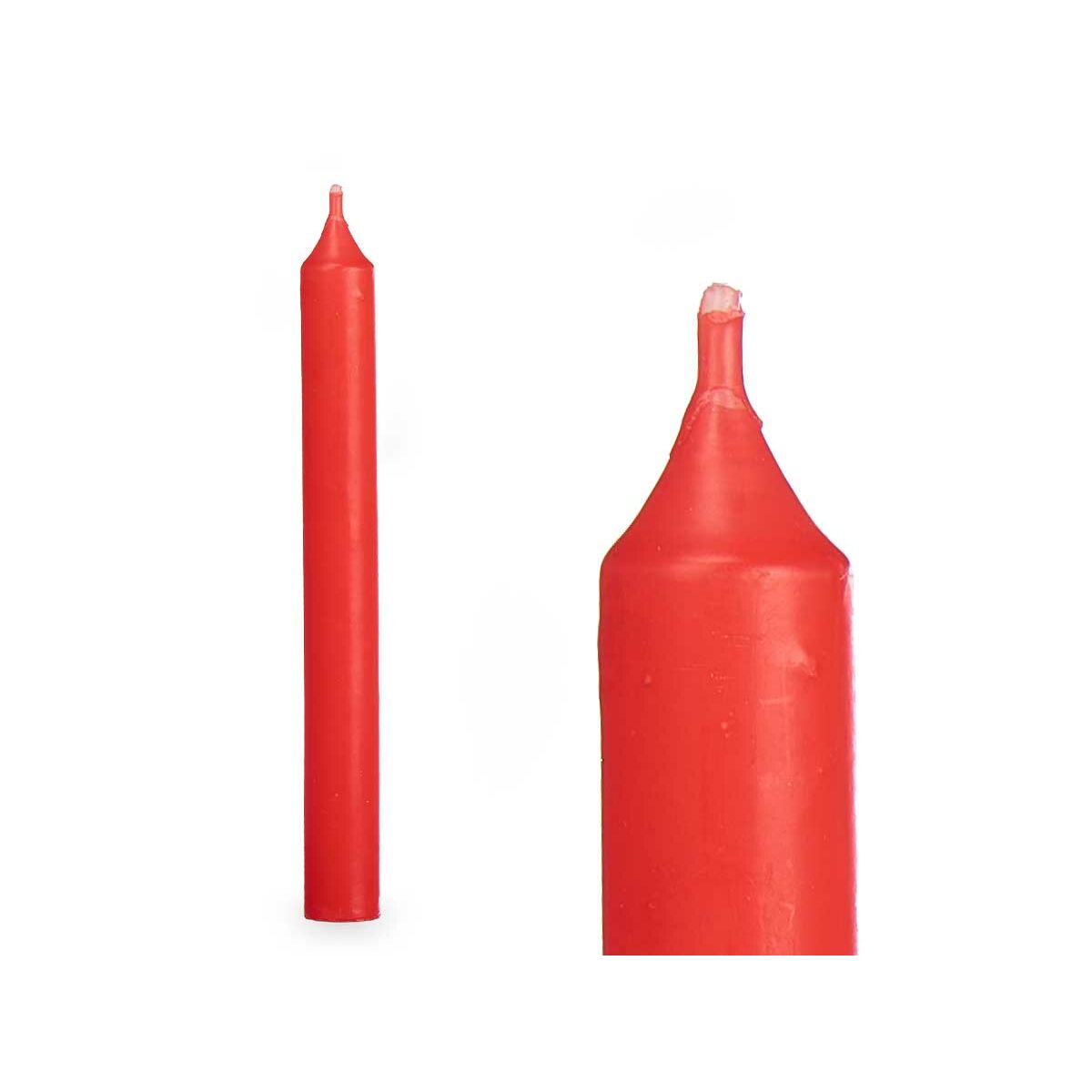 Set de Velas Acorde Rojo 2 x 2 x 20 cm 8,5 x 21 x 4,5 cm (12 Unidades)