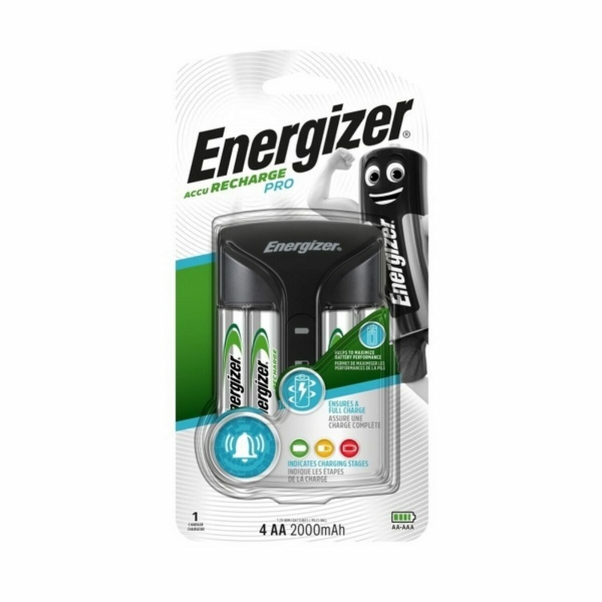 Cargador + Pilas Recargables Energizer Pro Charger