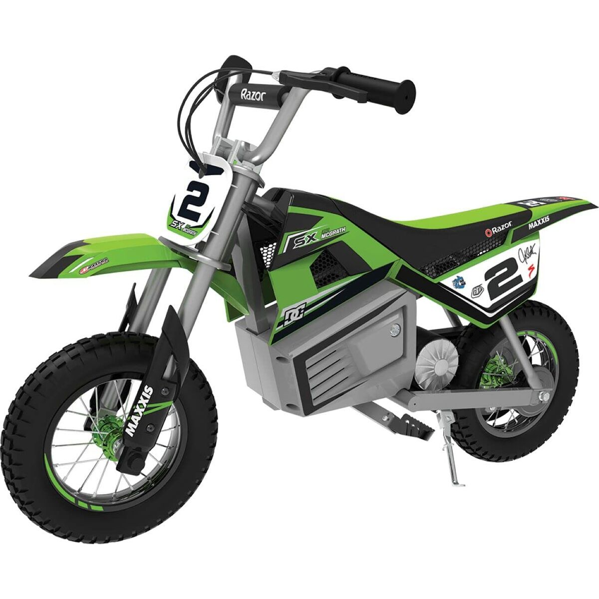 Moto Eléctrica para Niños Razor Dirt Rocket SX350 McGrath Blanco Negro Verde Gris