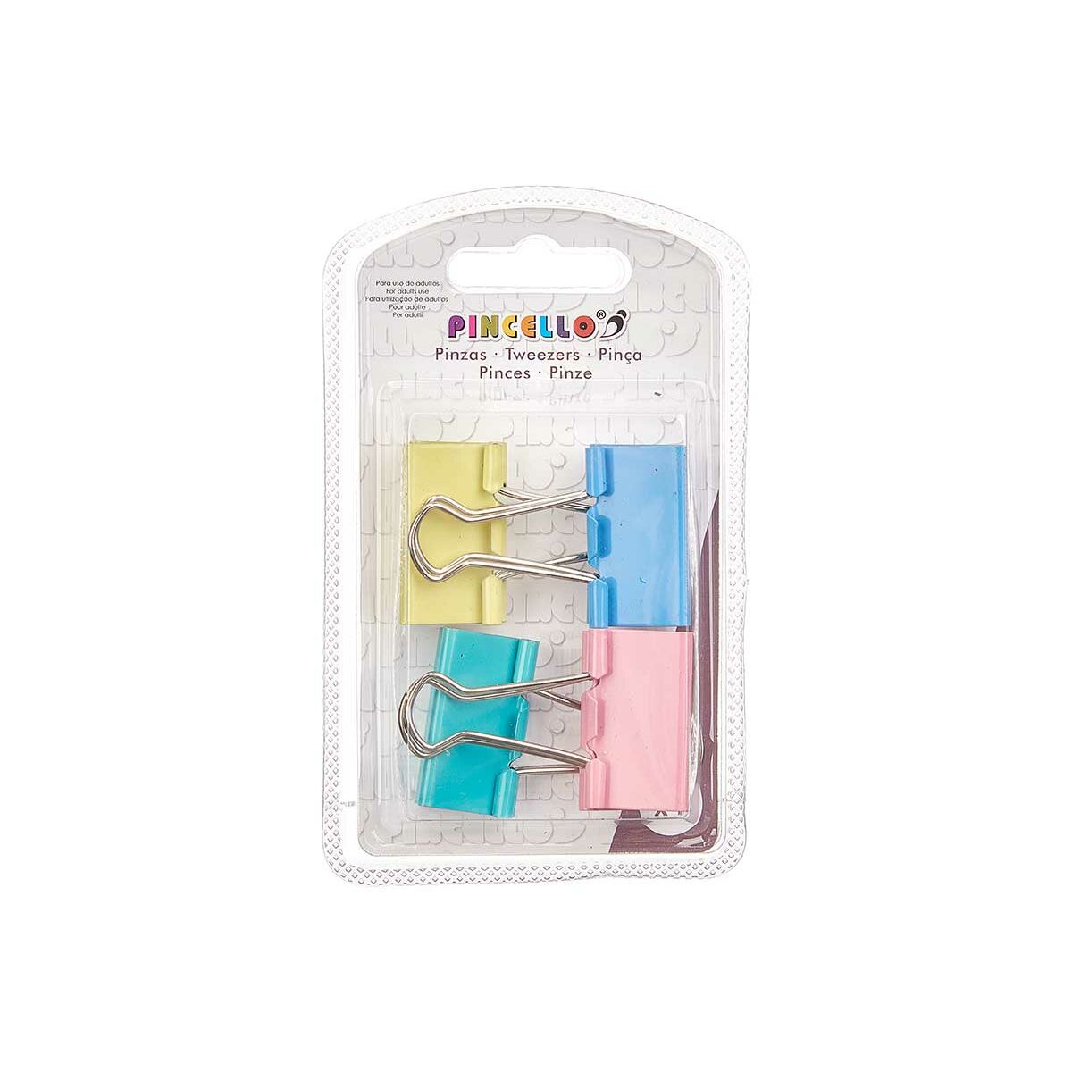 Pinzas Pincello Multicolor Metal Clip Grande (24 Unidades)