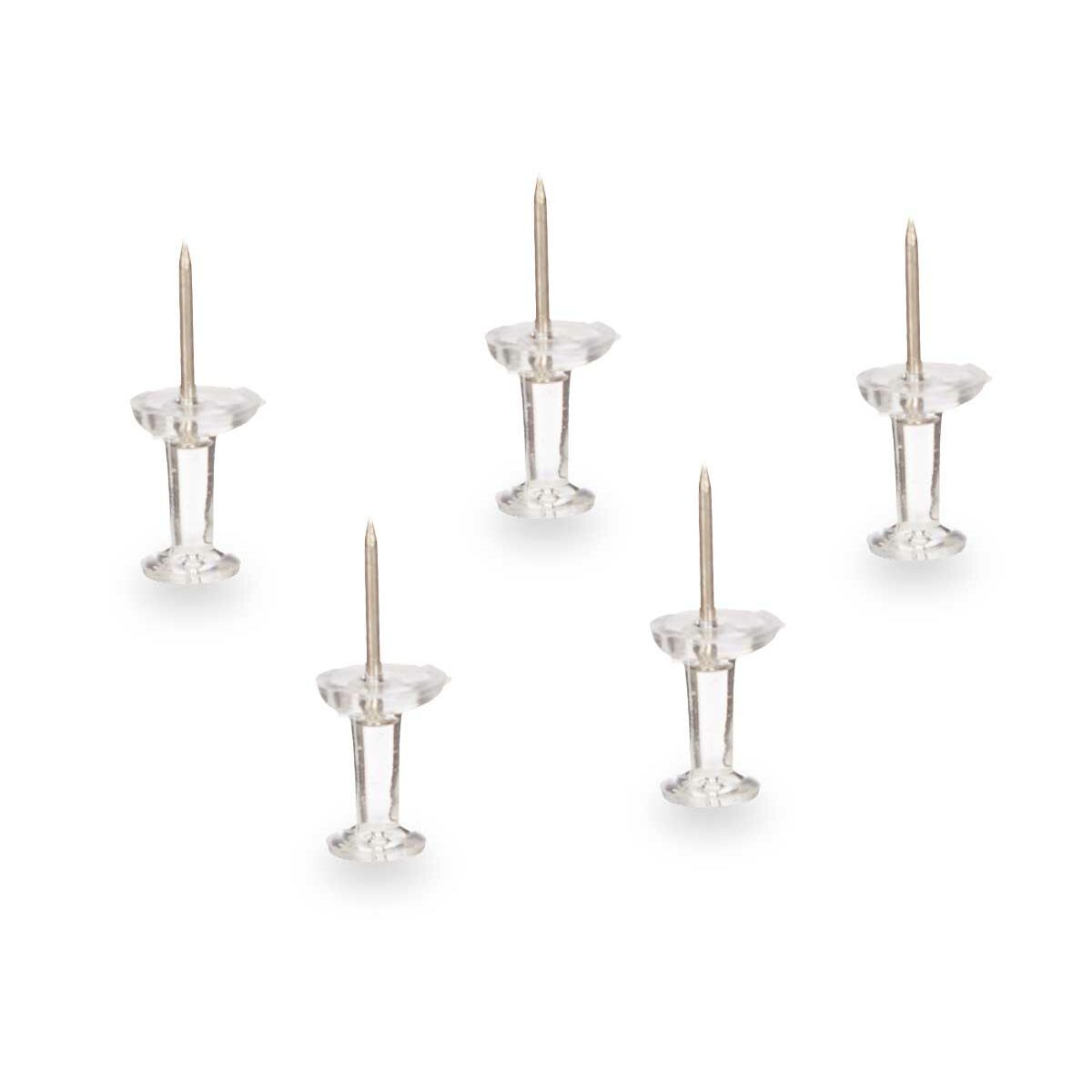 Chinchetas Pincello Transparente Metal Plástico (24 Unidades)