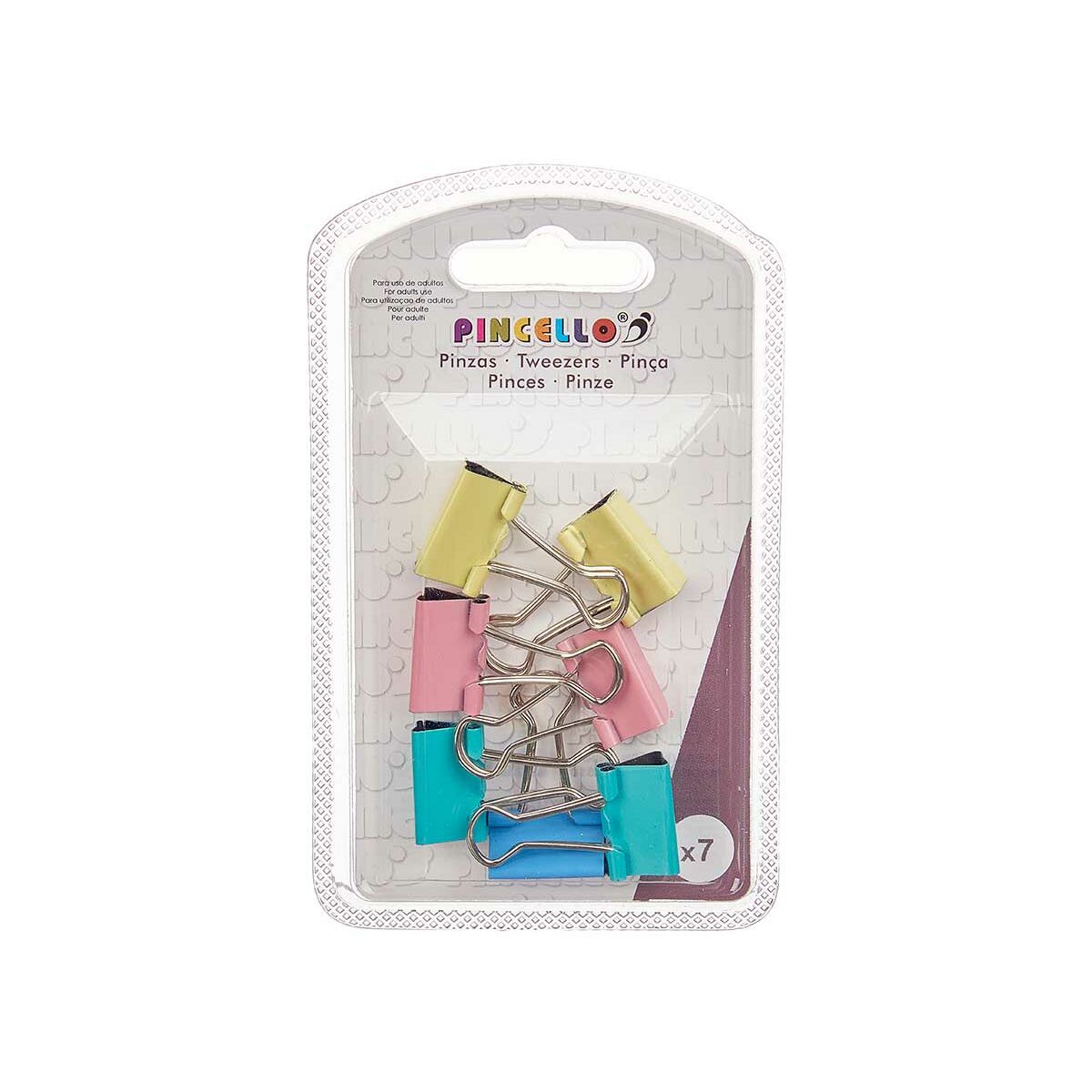 Pinzas Pincello Multicolor Metal Clip Pequeño (24 Unidades)