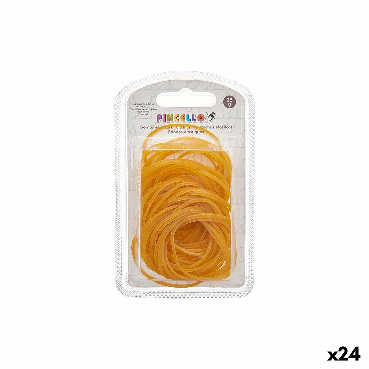 Gomas elásticas Pincello Amarillo 7,5 x 12,5 x 2 cm Grande (24 Unidades)