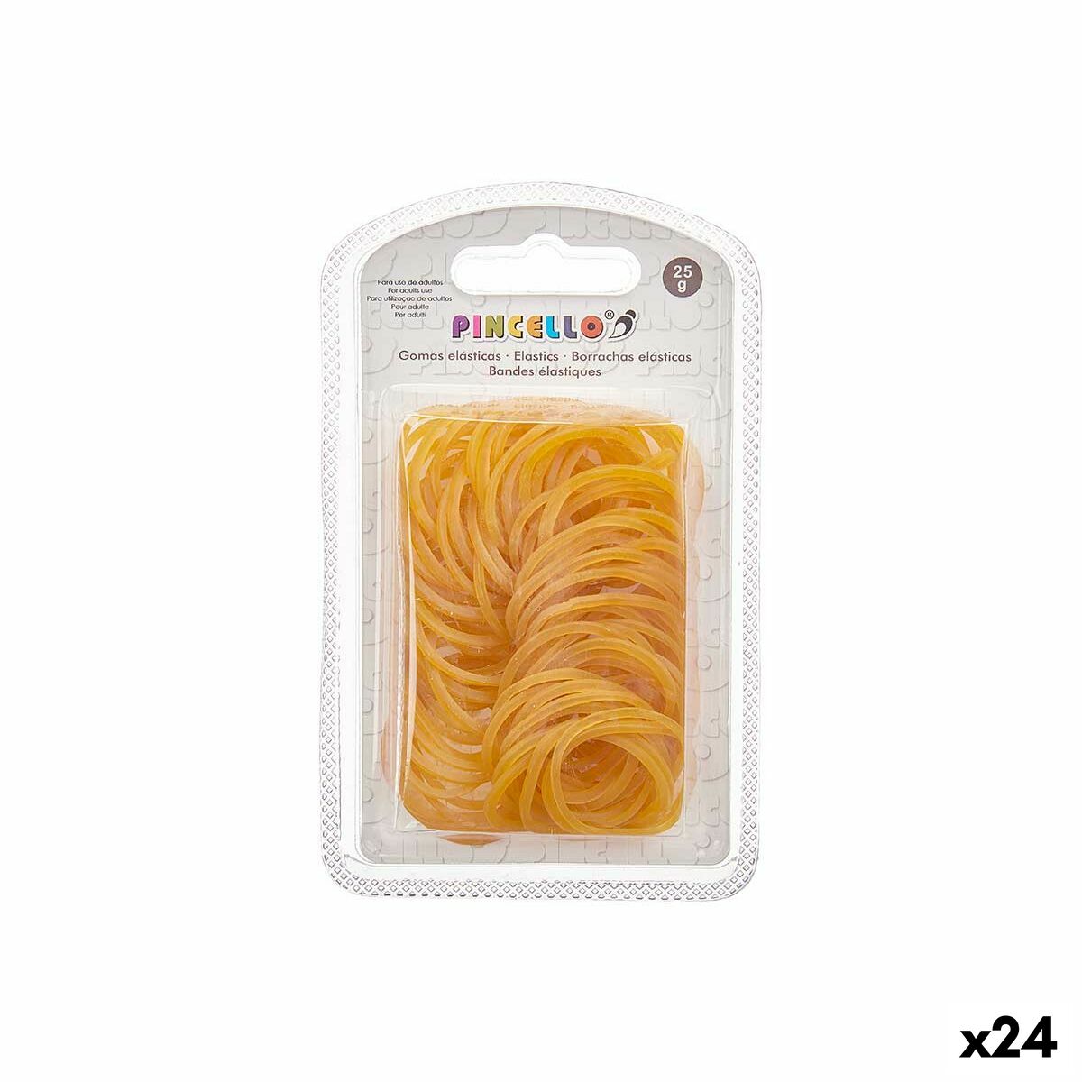 Gomas elásticas Pincello Amarillo 7,5 x 13 x 2 cm Pequeño (24 Unidades)