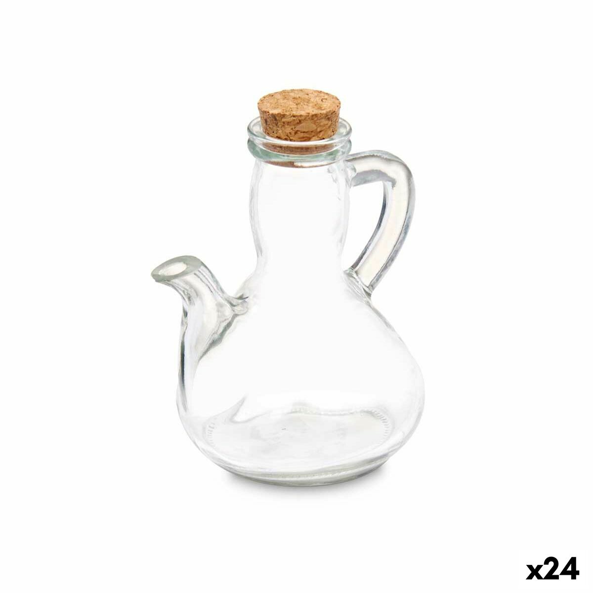 Aceitera Vivalto Transparente Corcho Vidrio 290 ml 12 x 14,5 x 9,5 cm (24 Unidades)