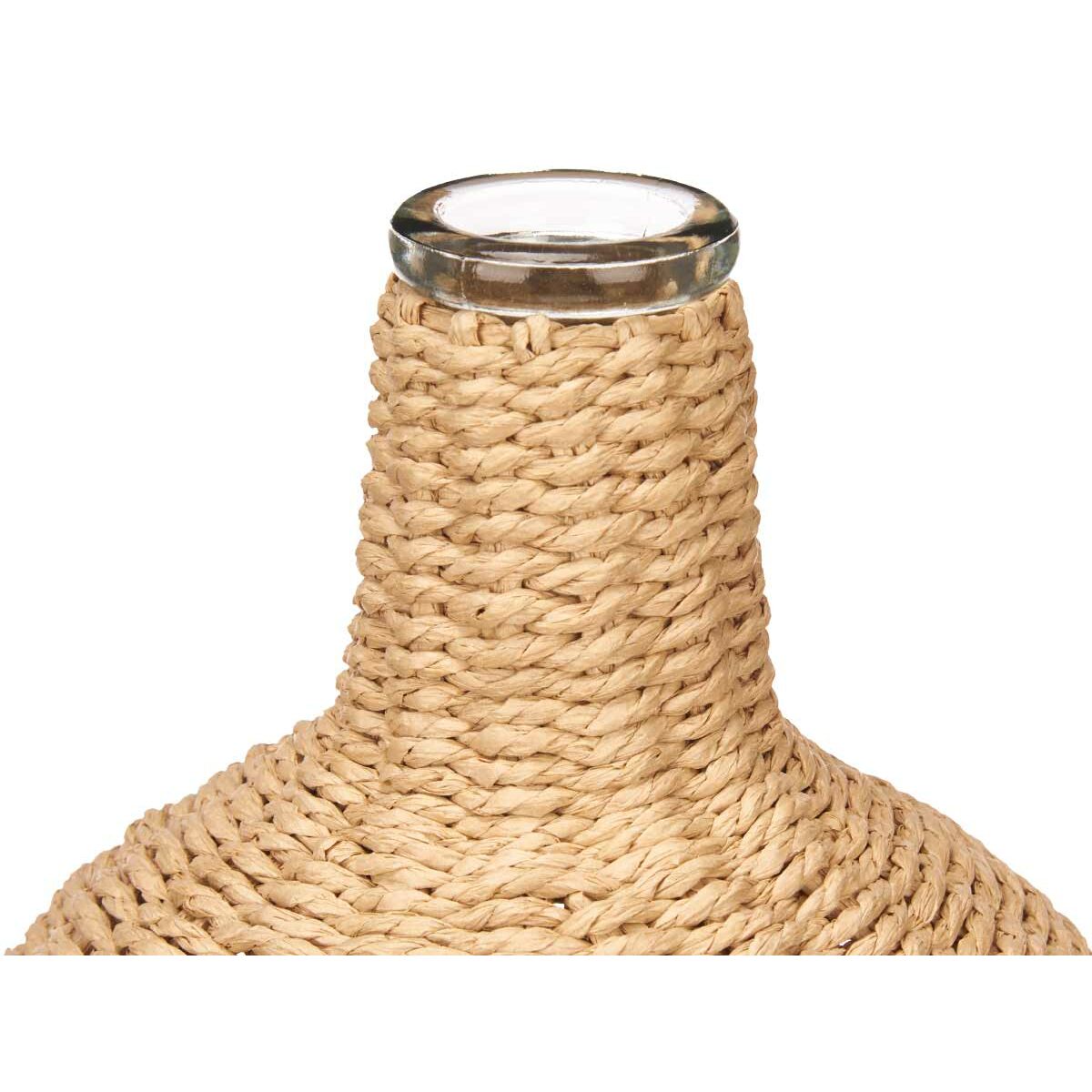 Garrafa Decorativa Gift Decor Marrón Transparente Madera Cristal 17 x 31 x 17 cm 20 x 31 x 20 cm 5,5 x 30 x 5,5 cm (4 Unidades)