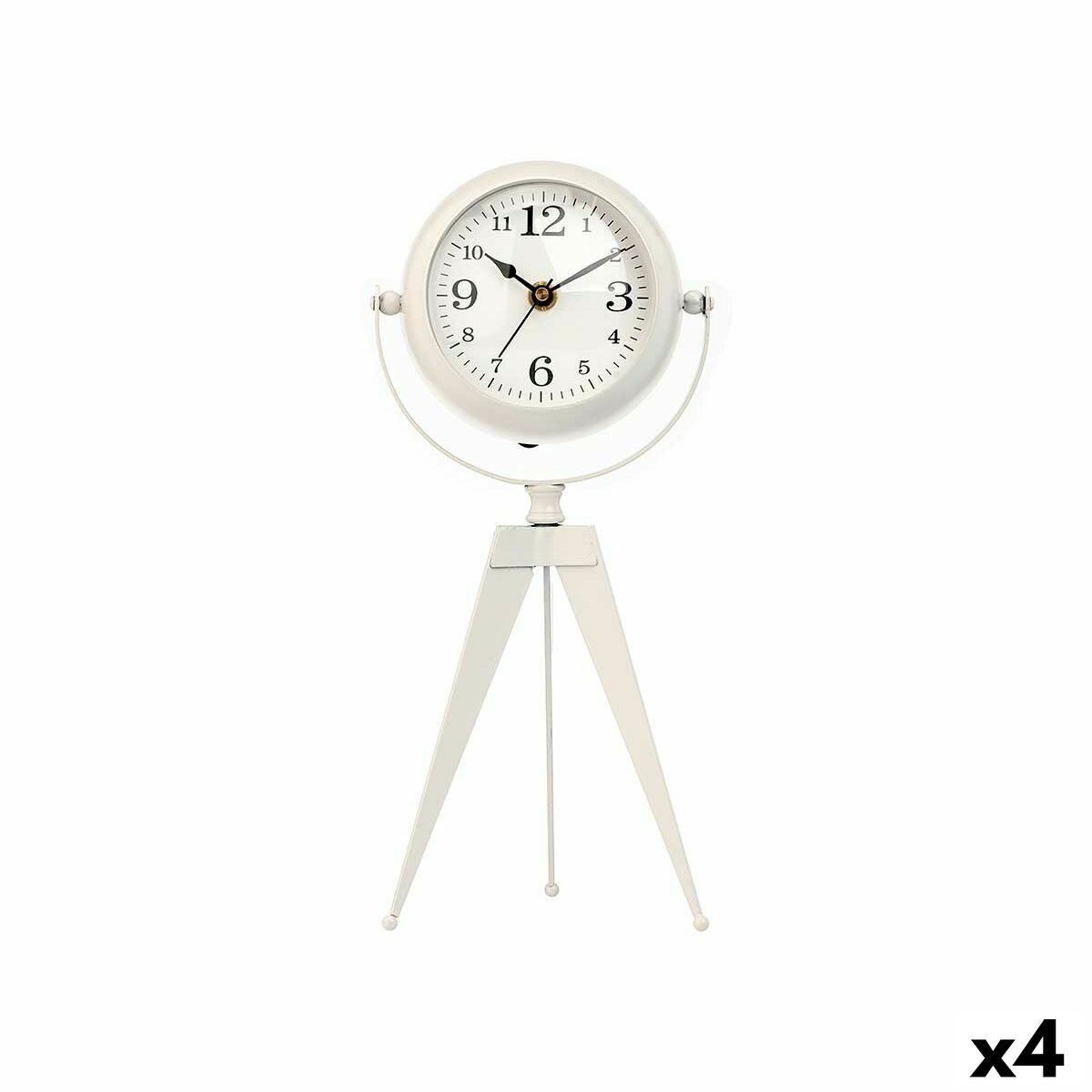 Reloj de Mesa Gift Decor Blanco Trípode (4 Unidades)
