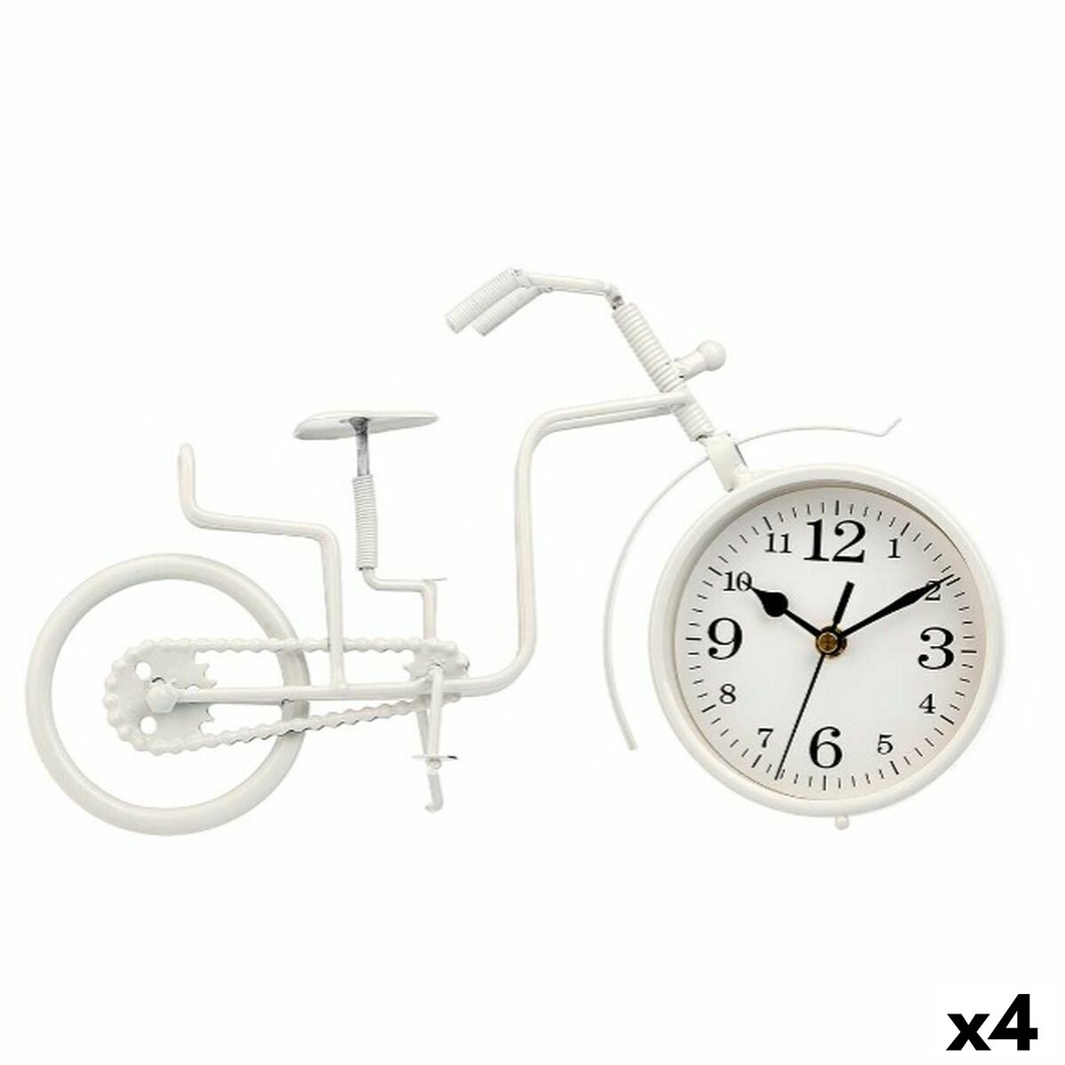 Reloj de Mesa Gift Decor Blanco Bicicleta (4 Unidades)
