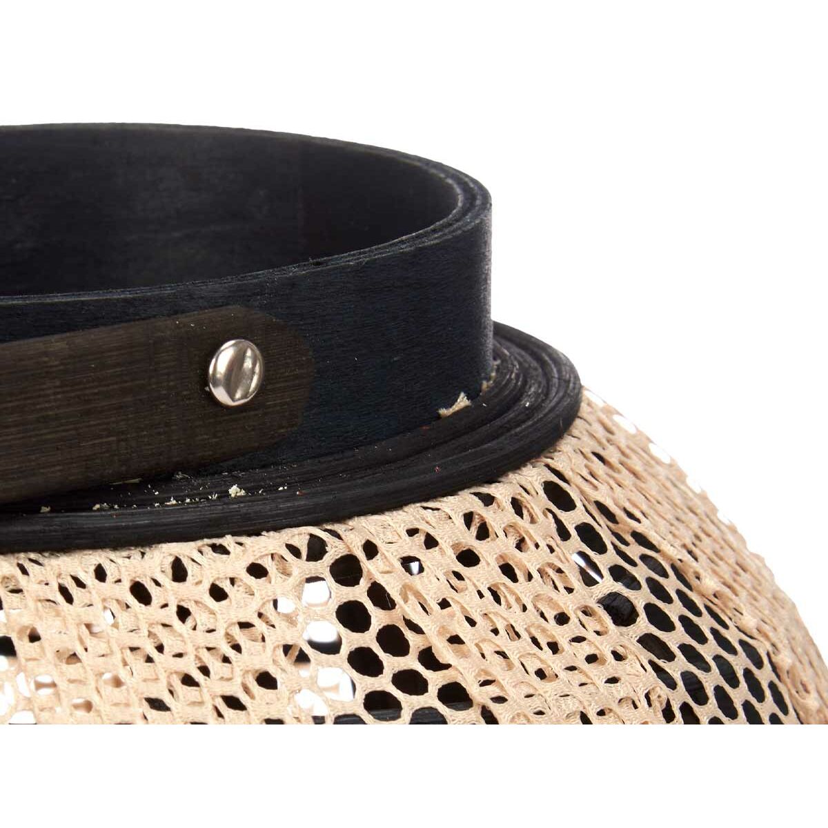 Farol Gift Decor Negro Beige Madera Tela Vidrio Farol 27 x 32 x 27 cm Con asa (2 Unidades)