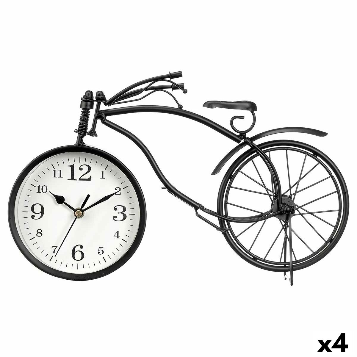 Reloj de Mesa Gift Decor Negro Bicicleta (4 Unidades)