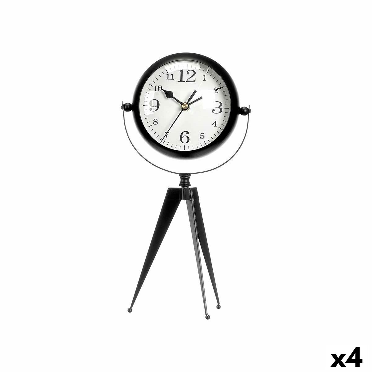 Reloj de Mesa Gift Decor Negro Trípode (4 Unidades)