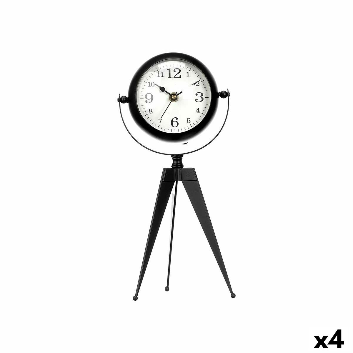 Reloj de Mesa Gift Decor Negro Trípode (4 Unidades)