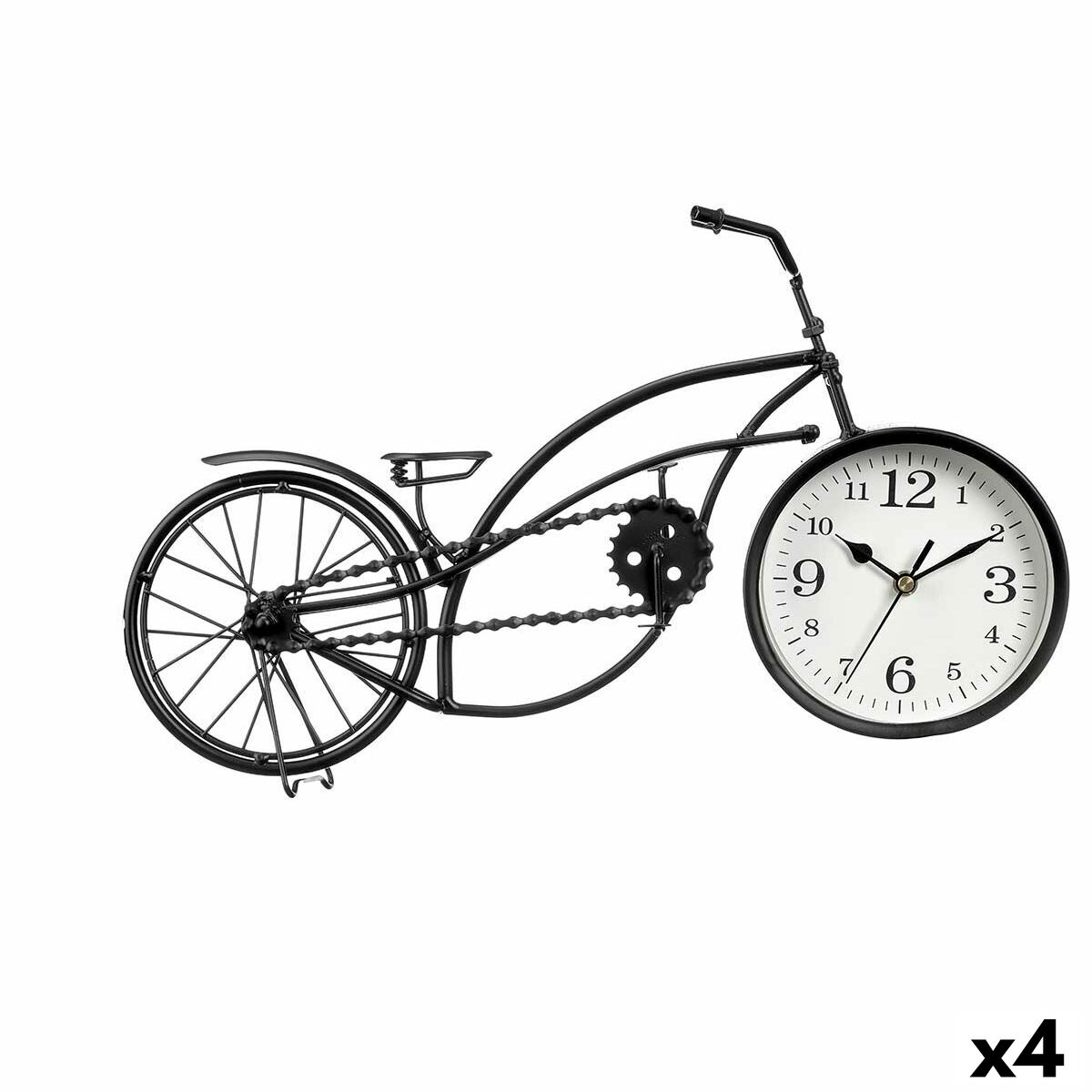 Reloj de Mesa Gift Decor Negro Bicicleta (4 Unidades)