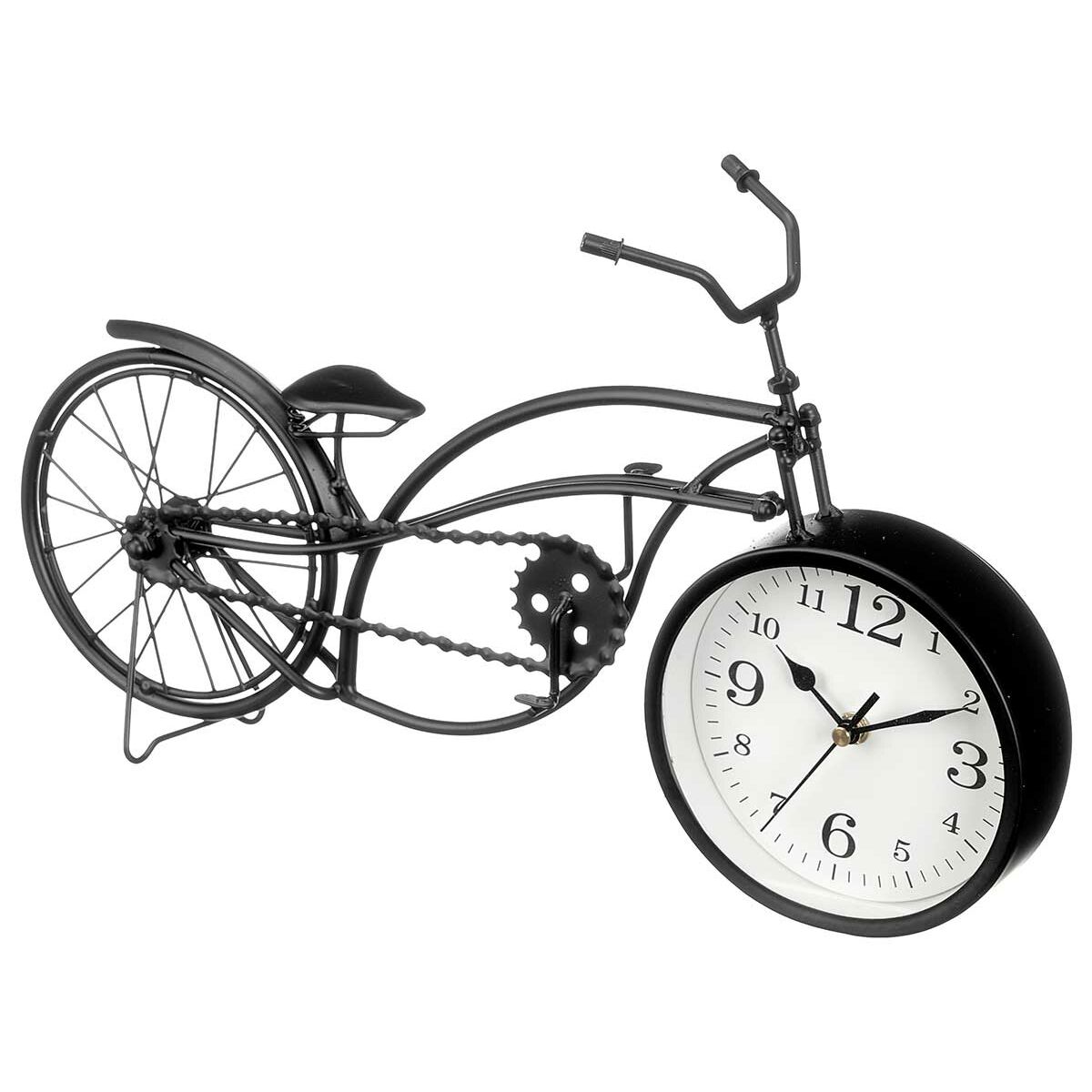Reloj de Mesa Gift Decor Negro Bicicleta (4 Unidades)