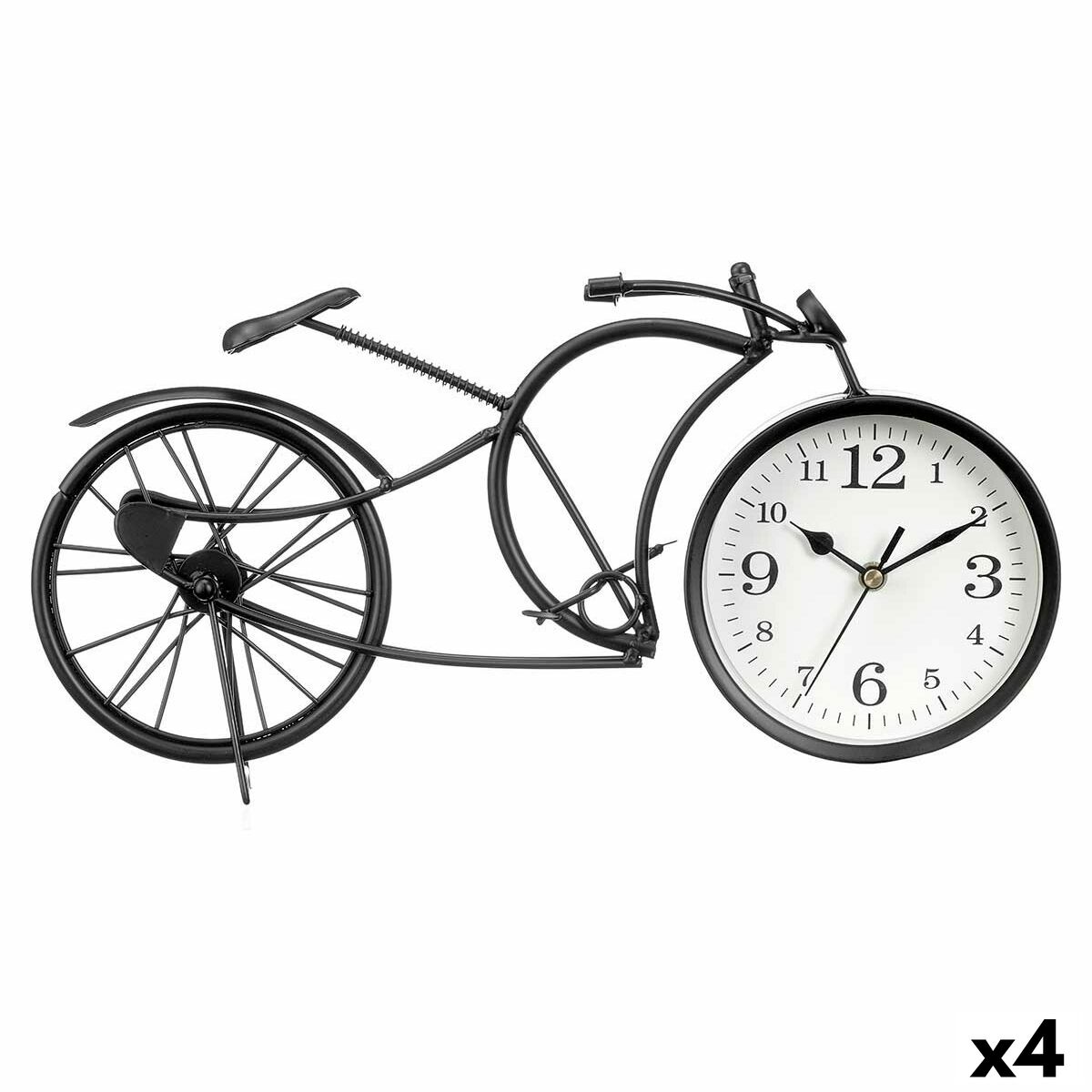 Reloj de Mesa Gift Decor Negro Bicicleta (4 Unidades)