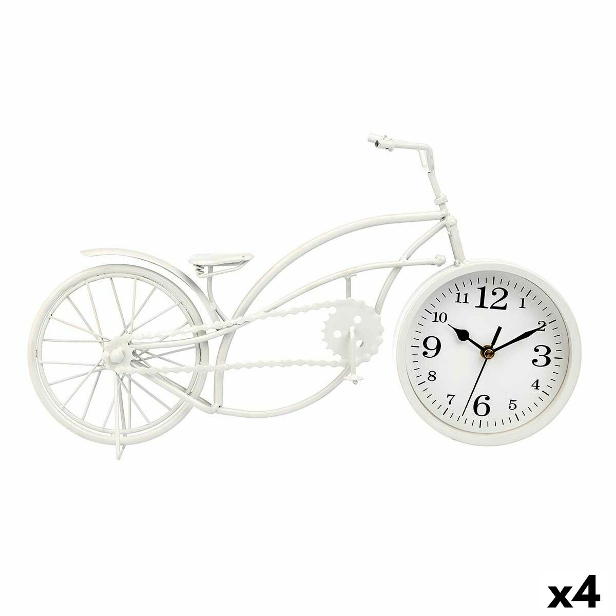 Reloj de Mesa Gift Decor Blanco Bicicleta (4 Unidades)