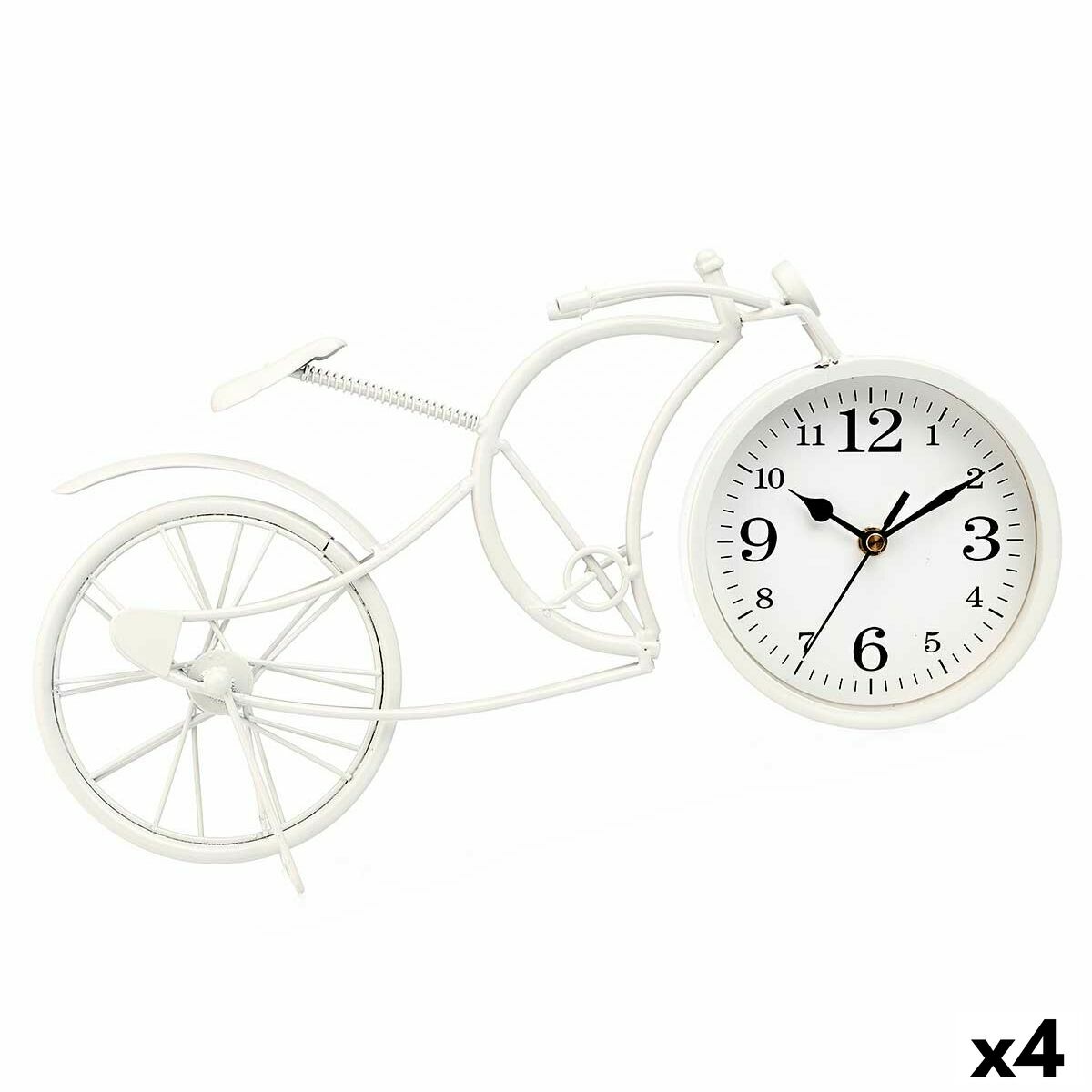 Reloj de Mesa Gift Decor Blanco Bicicleta (4 Unidades)
