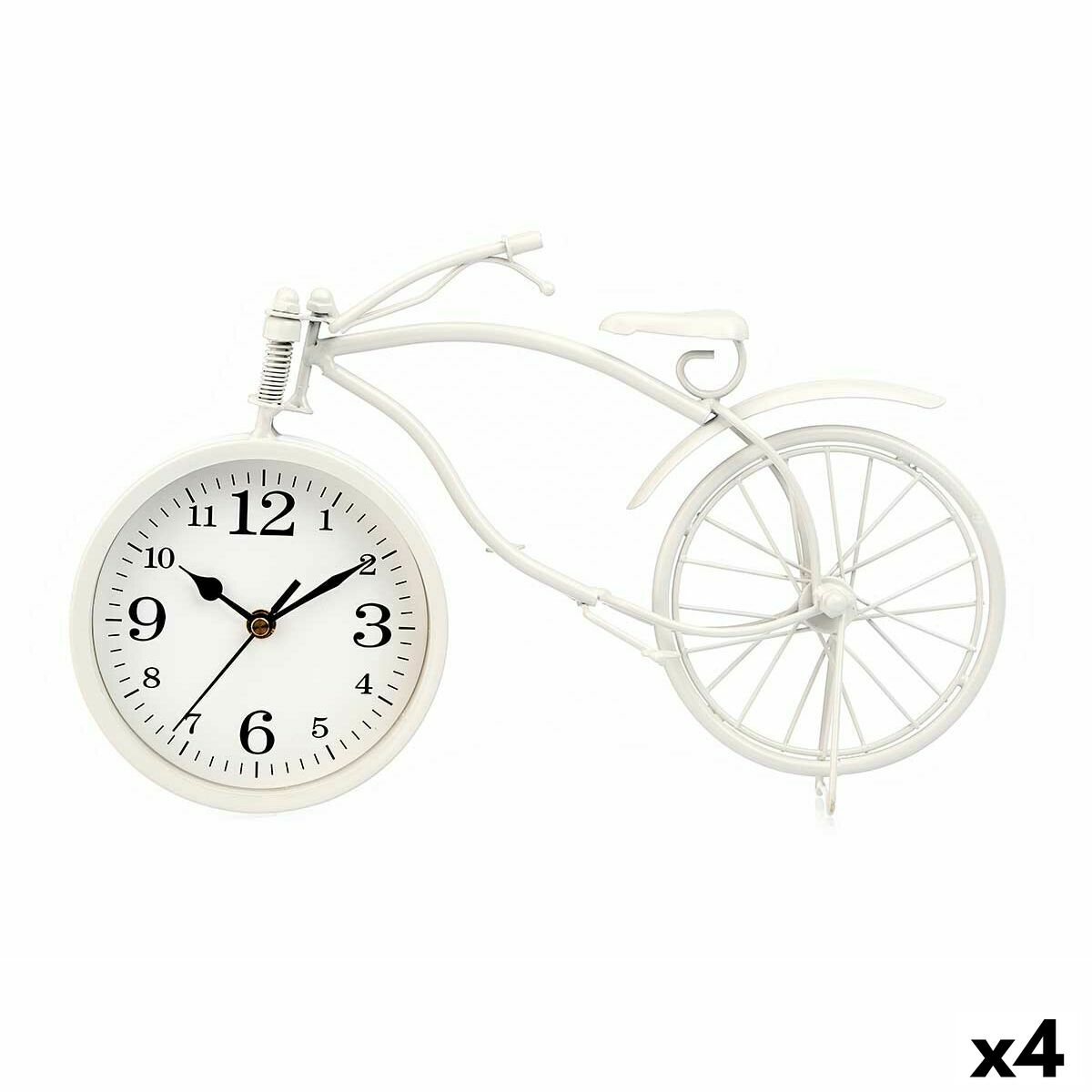 Reloj de Mesa Gift Decor Blanco Bicicleta (4 Unidades)