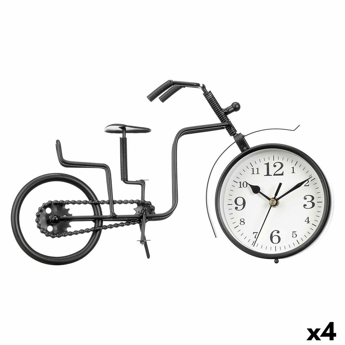 Reloj de Mesa Gift Decor Negro Bicicleta (4 Unidades)