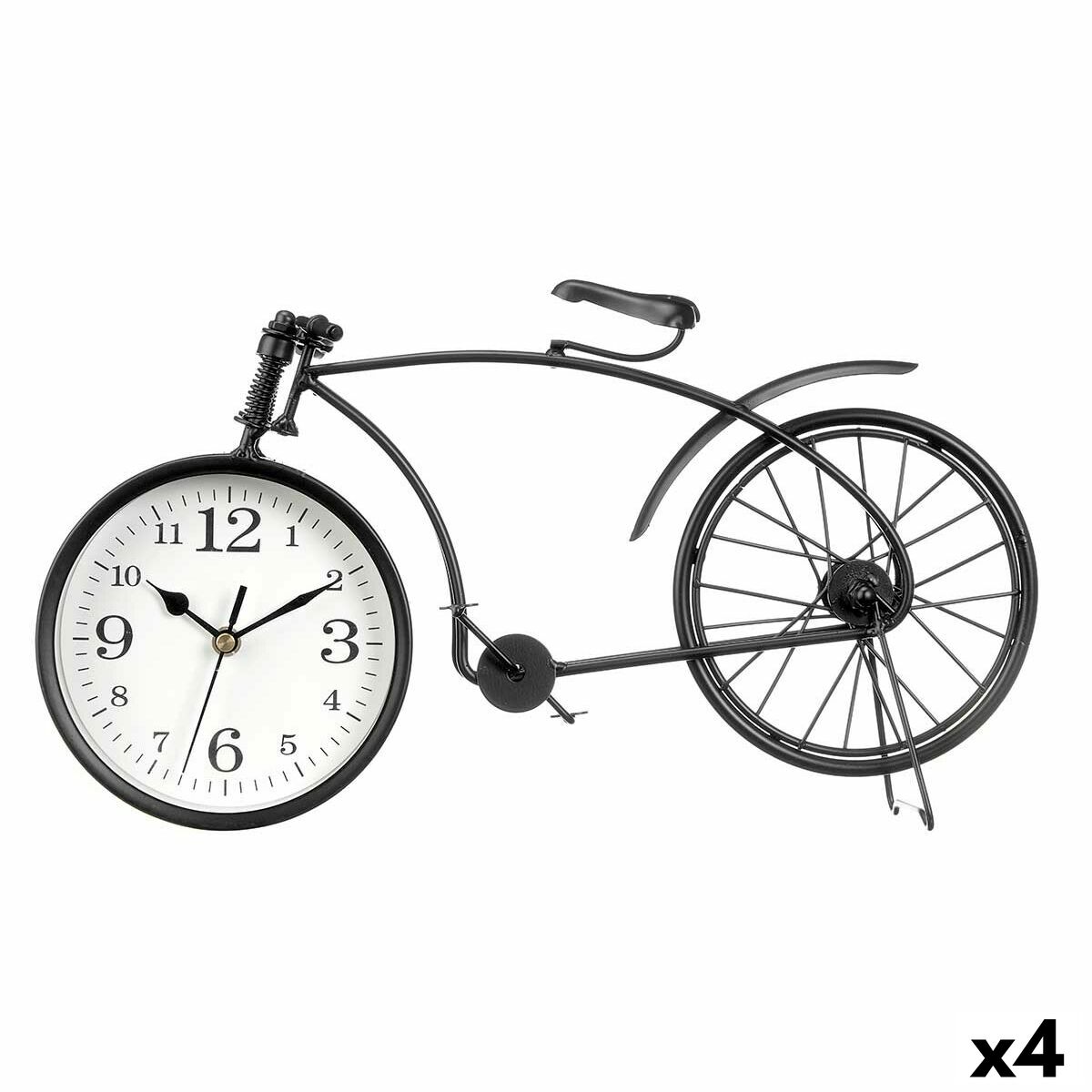 Reloj de Mesa Gift Decor Negro Bicicleta (4 Unidades)
